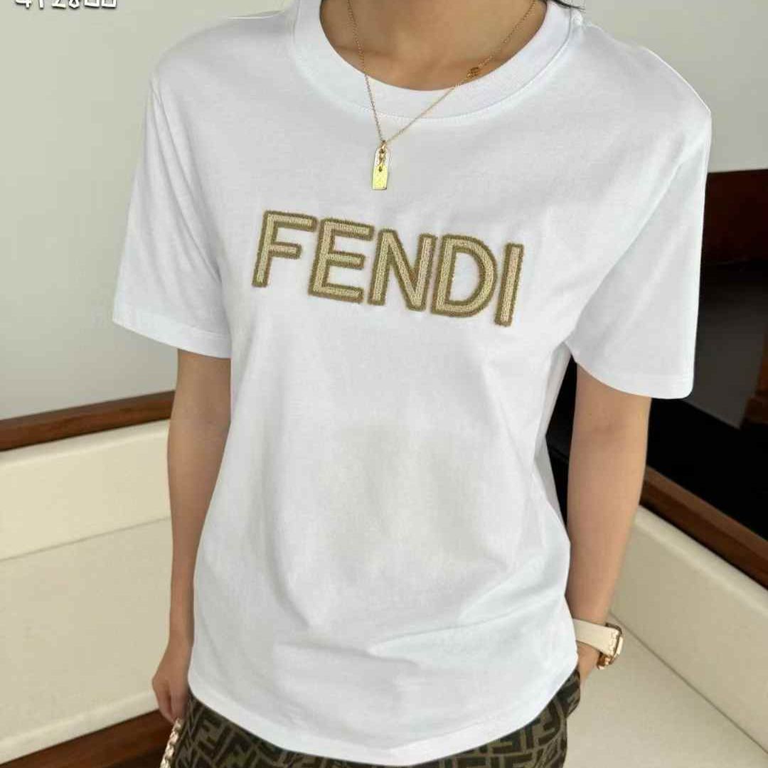 Fendi White Oversized T-shirt  For Women