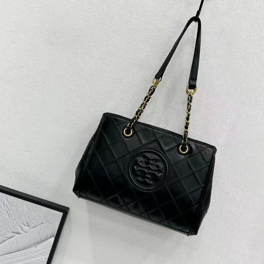 WhatsApp Image 2025-02-20 at 12.32.23 PM Tory Burch Fleming Black Medium Tote Bag