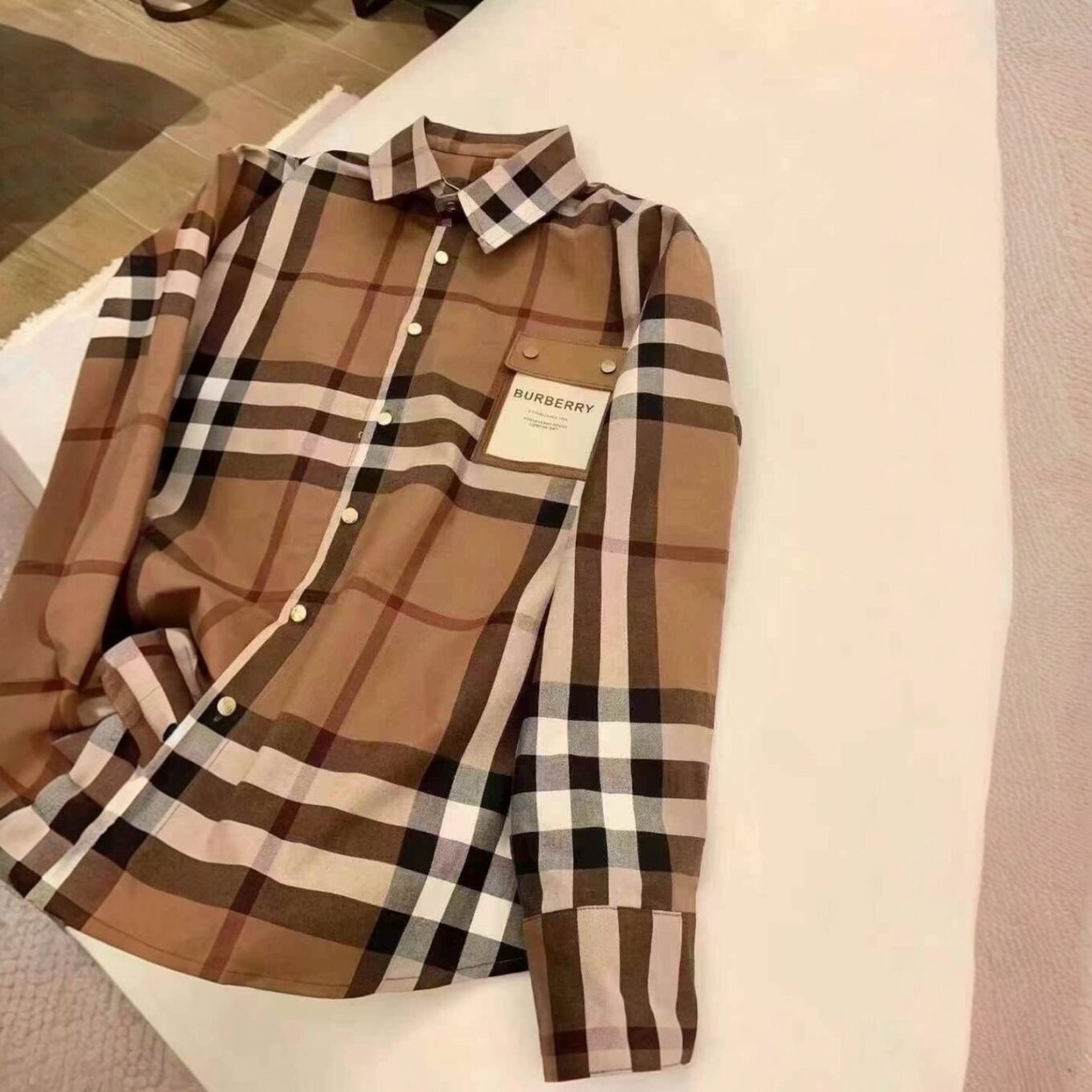 WhatsApp Image 2025-03-01 at 6.26.28 PM Burberry Brown Signature Shirt