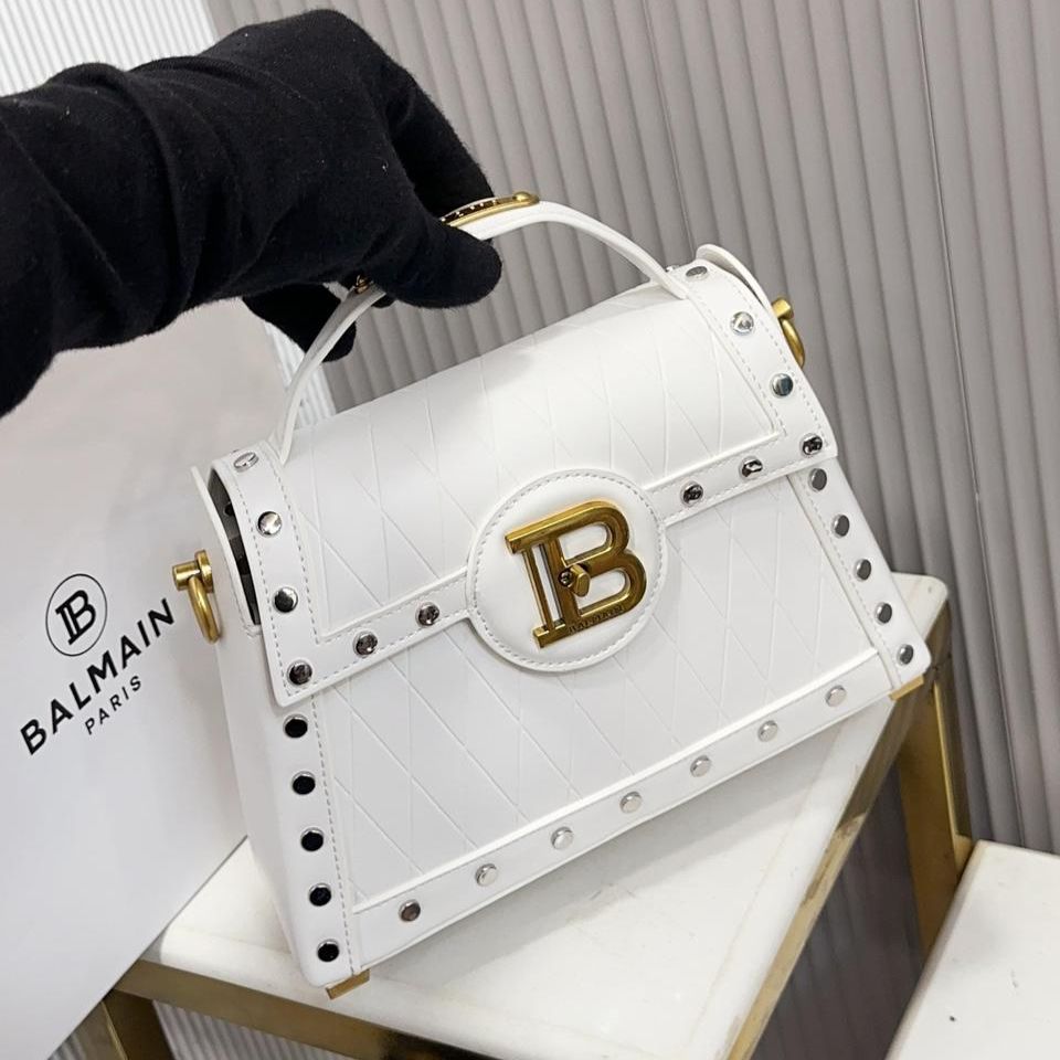 Balmain B Buzz Dynasty White Color Hand Bag (With Box)