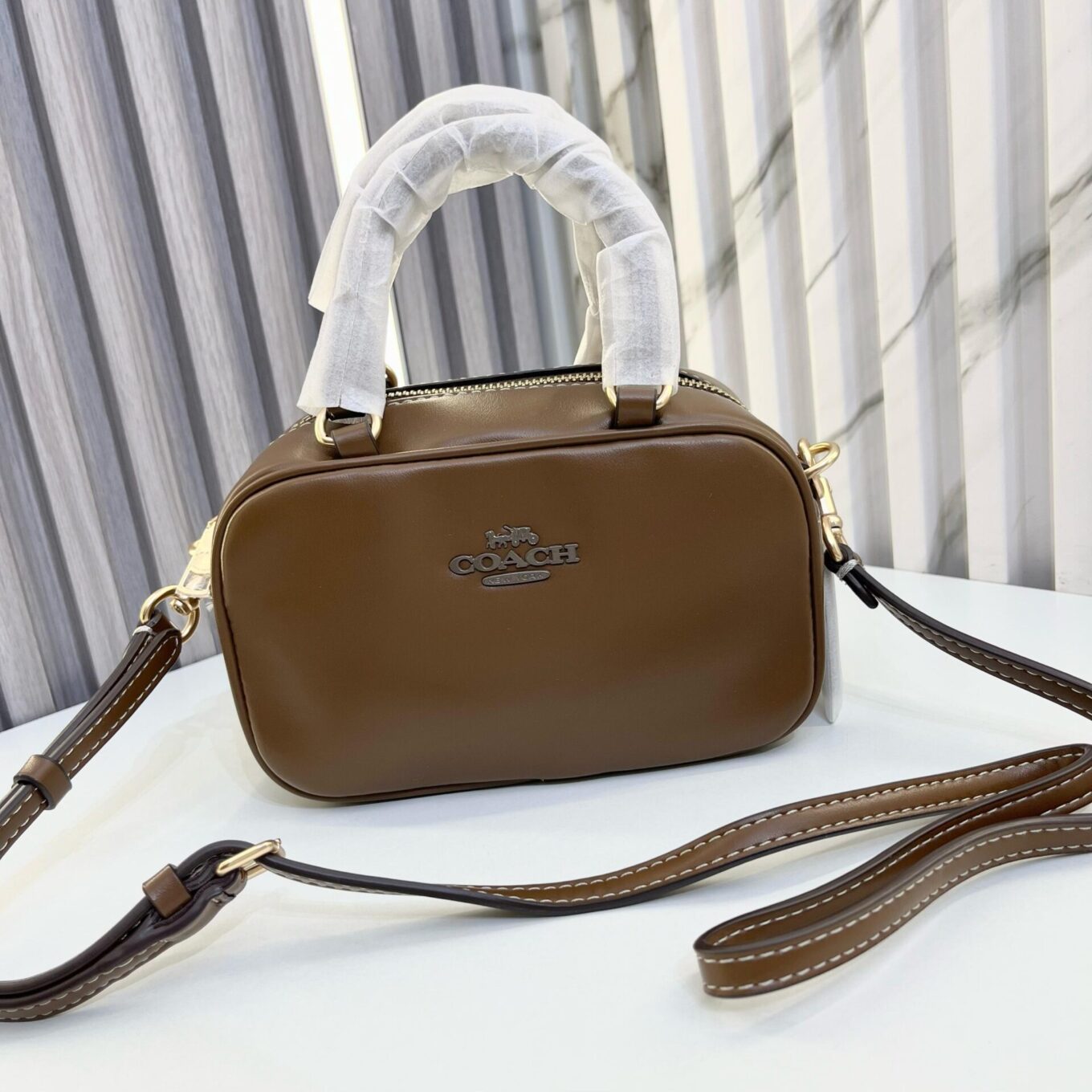 WhatsApp Image 2025-03-21 at 16.17.05_d6f6e068 Coach Satchel Brown Crossbody Sling Bag (With Box)
