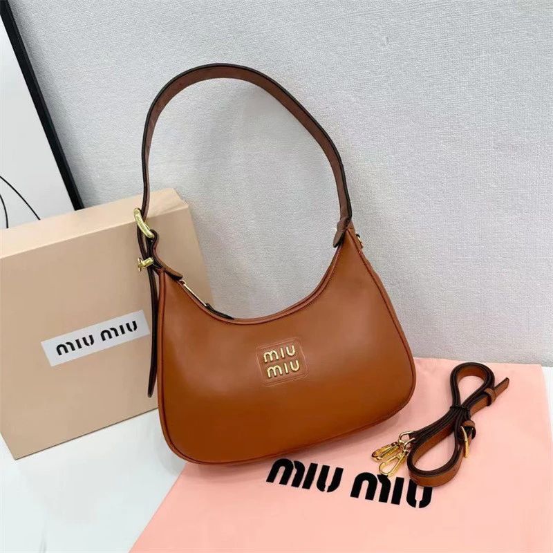 Miu Miu Brown Hobo Shoulder Bag (With Box)