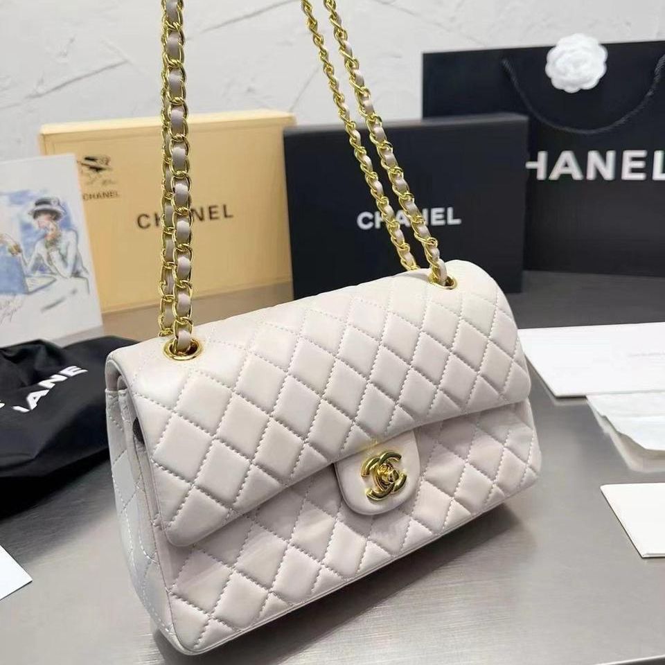 Chanel Jumbo White Premium Sling Bag (With Double Box)