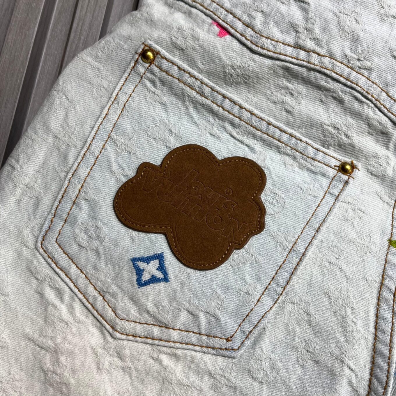 WhatsApp Image 2025-05-22 at 7.58.00 PM Louis Vuitton Summer Jaquard Denim Shorts For Women