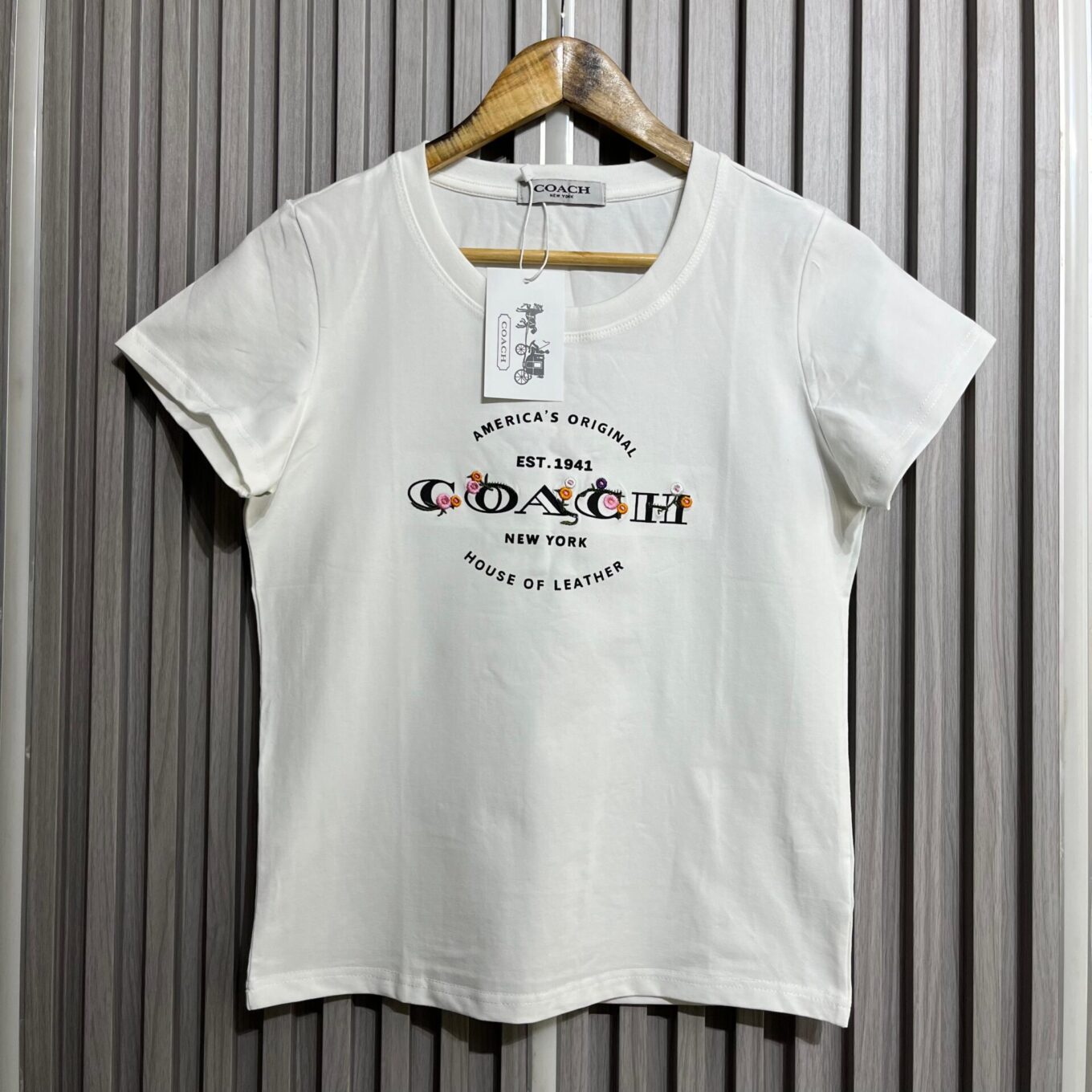Coach Logo White T-shirt For Women