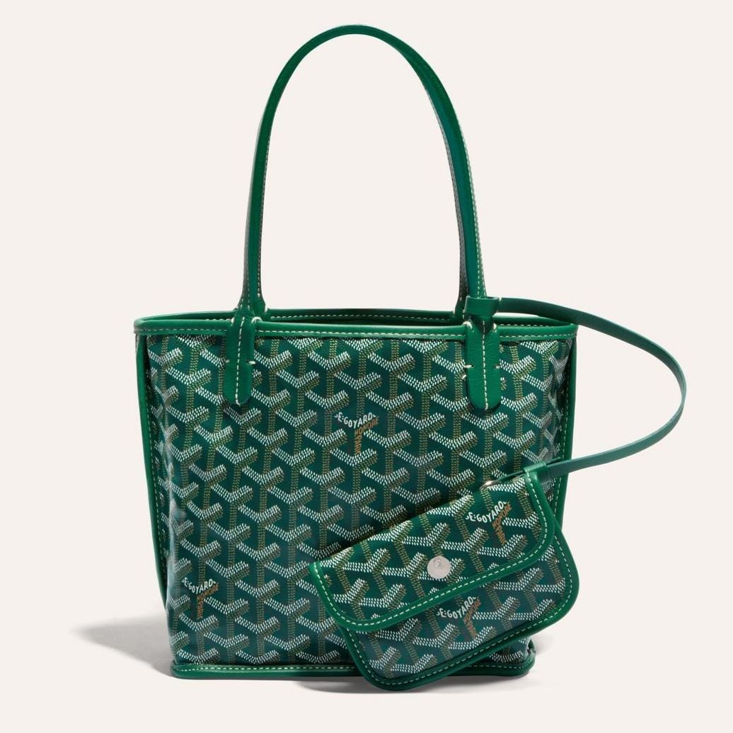 Goyard Anjou Mini Inside Out Green Tote