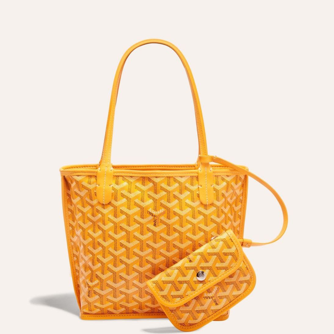 Goyard Anjou Mini Inside Out Yellow Tote