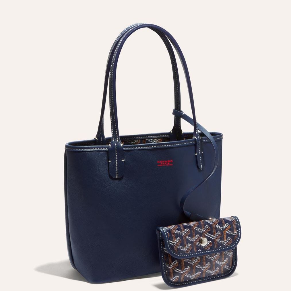 Goyard Anjou Mini Inside Out Blue Tote