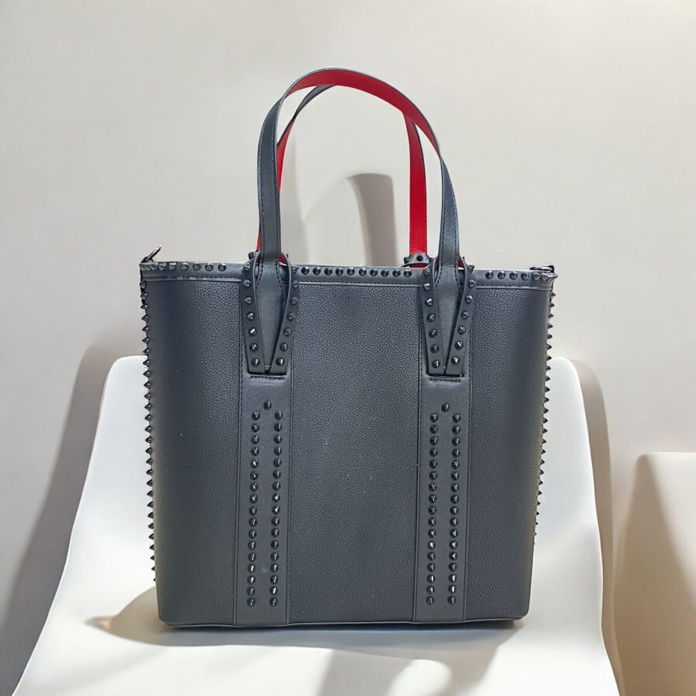 Christian Louboutin Cabata Black Premium Quality Studded Tote Bag (With Box)