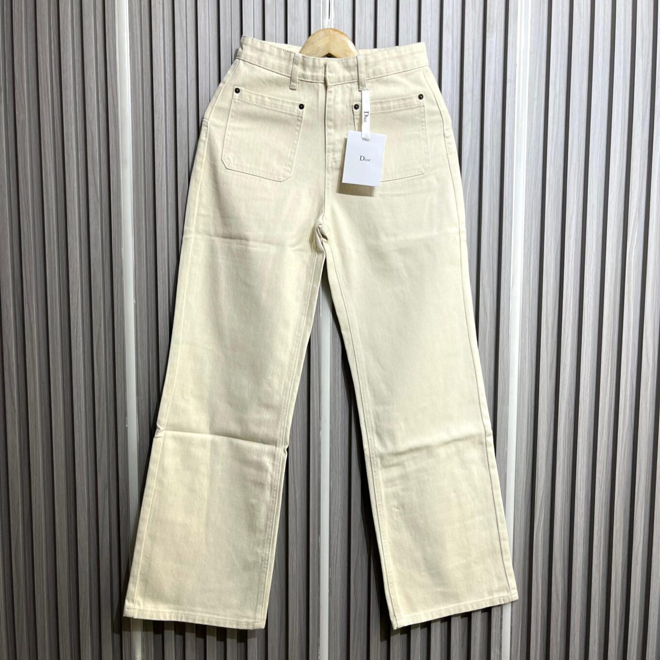 Christian Dior Beige Relaxed Fit Denim For Women