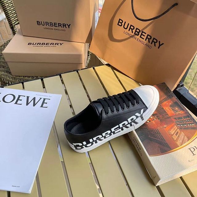 Burberry Logo Vintage Black Unisex Sneaker