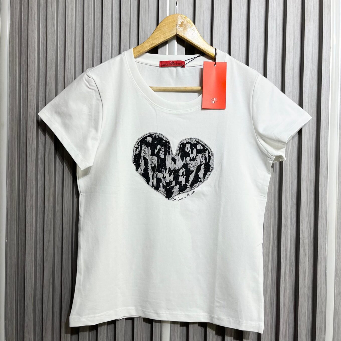 Carolina Herrera White Love Tshirt For Women