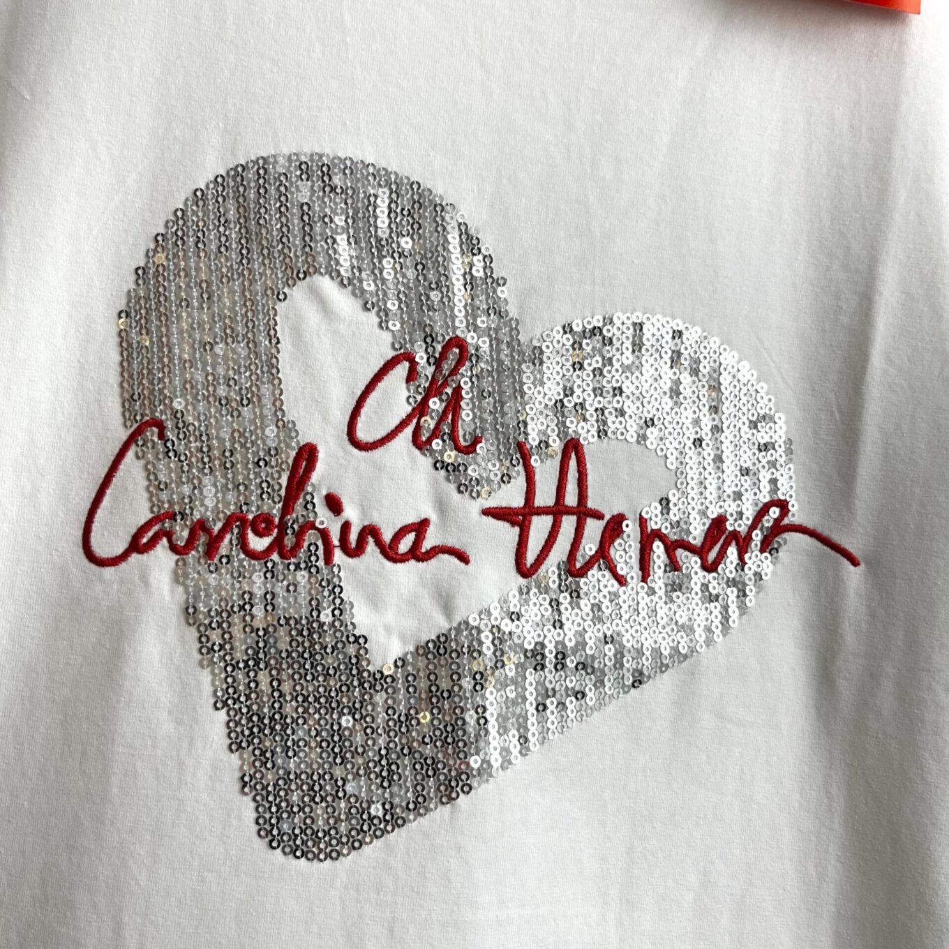 Carolina Herrera White Love Tshirt For Women