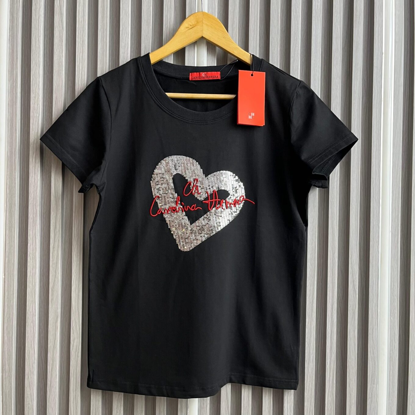 Carolina Herrera Black Love Tshirt For Women
