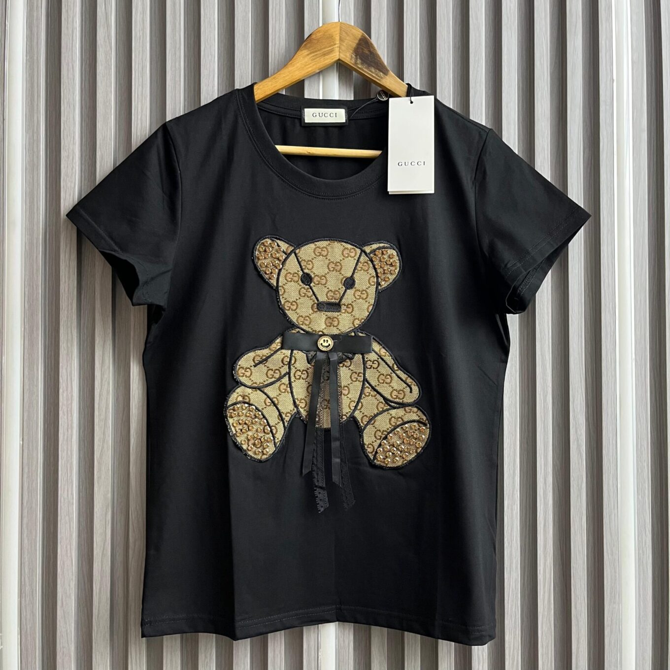 WhatsApp Image 2025-06-16 at 11.14.03 AM Gucci Teddy Black Tshirt For Women