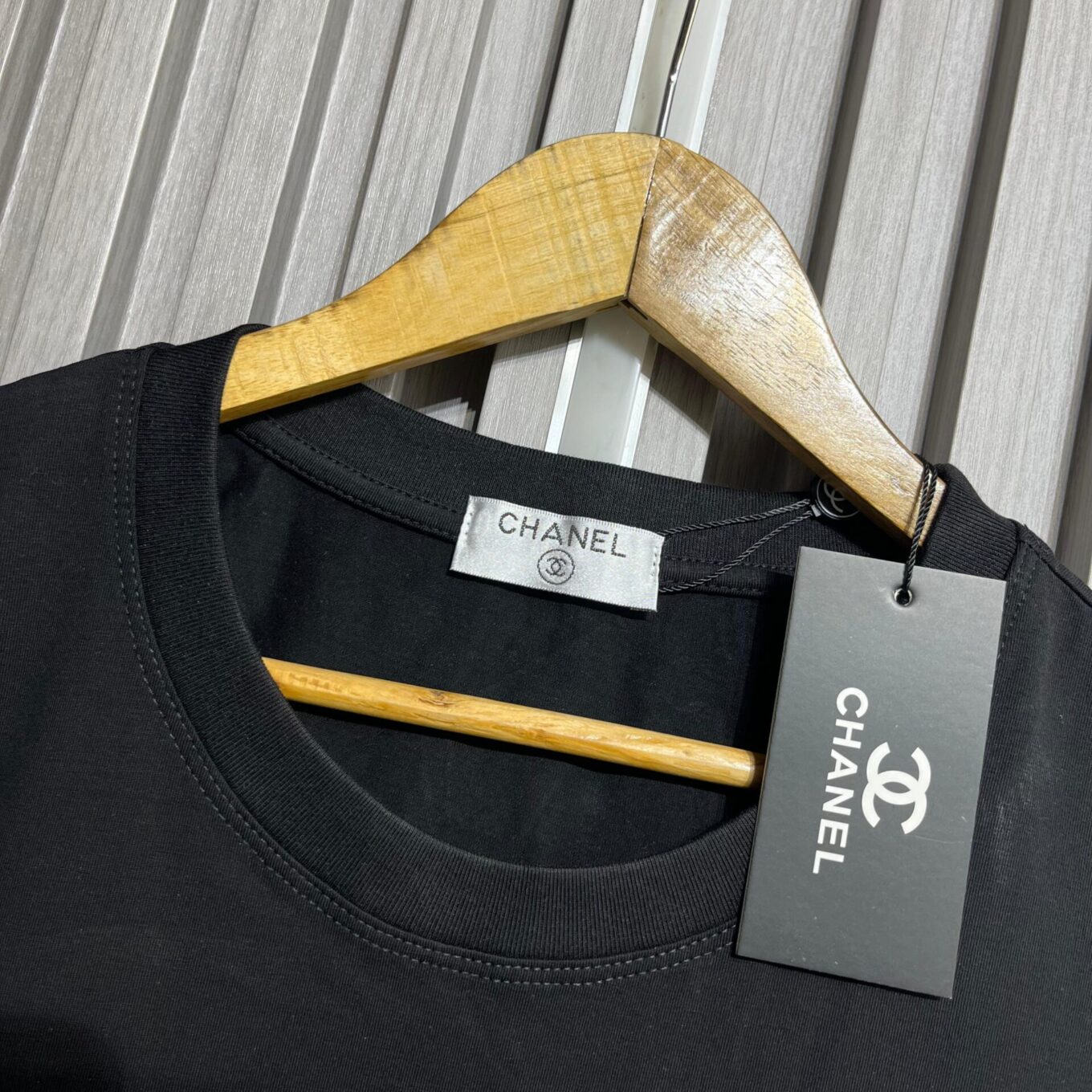 Chanel Black 3D Logo Tshirt For Women