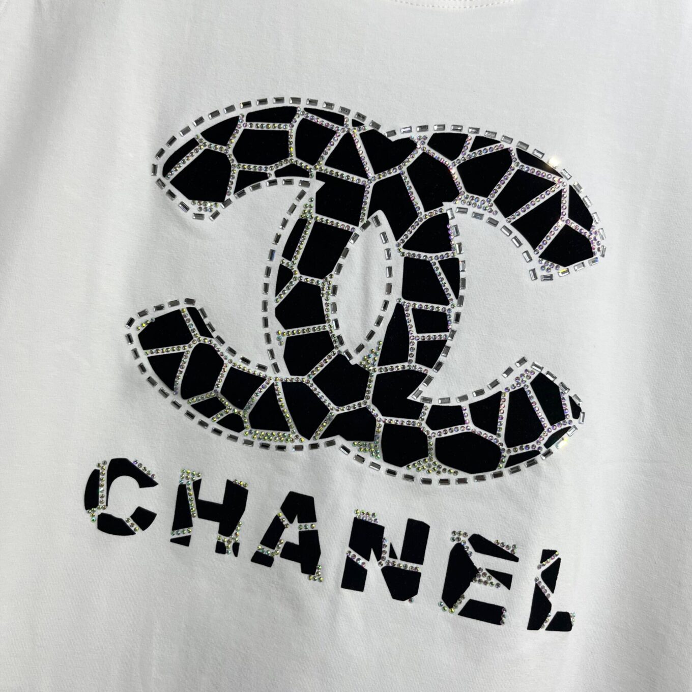 WhatsApp Image 2025-06-16 at 12.37.17 PM (1) Chanel White 3D Logo Tshirt For Women