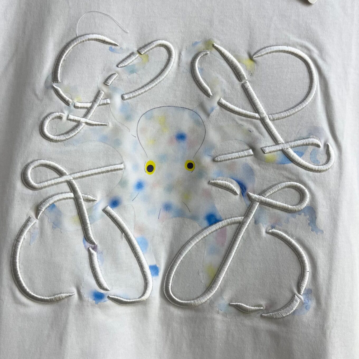 Loewe Octopus White Oversized T-shirt  For Women