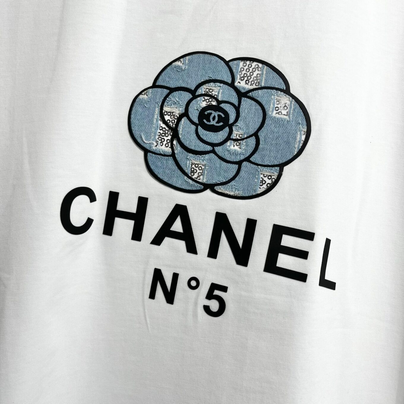 Chanel Flower White Oversized T-shirt  For Women
