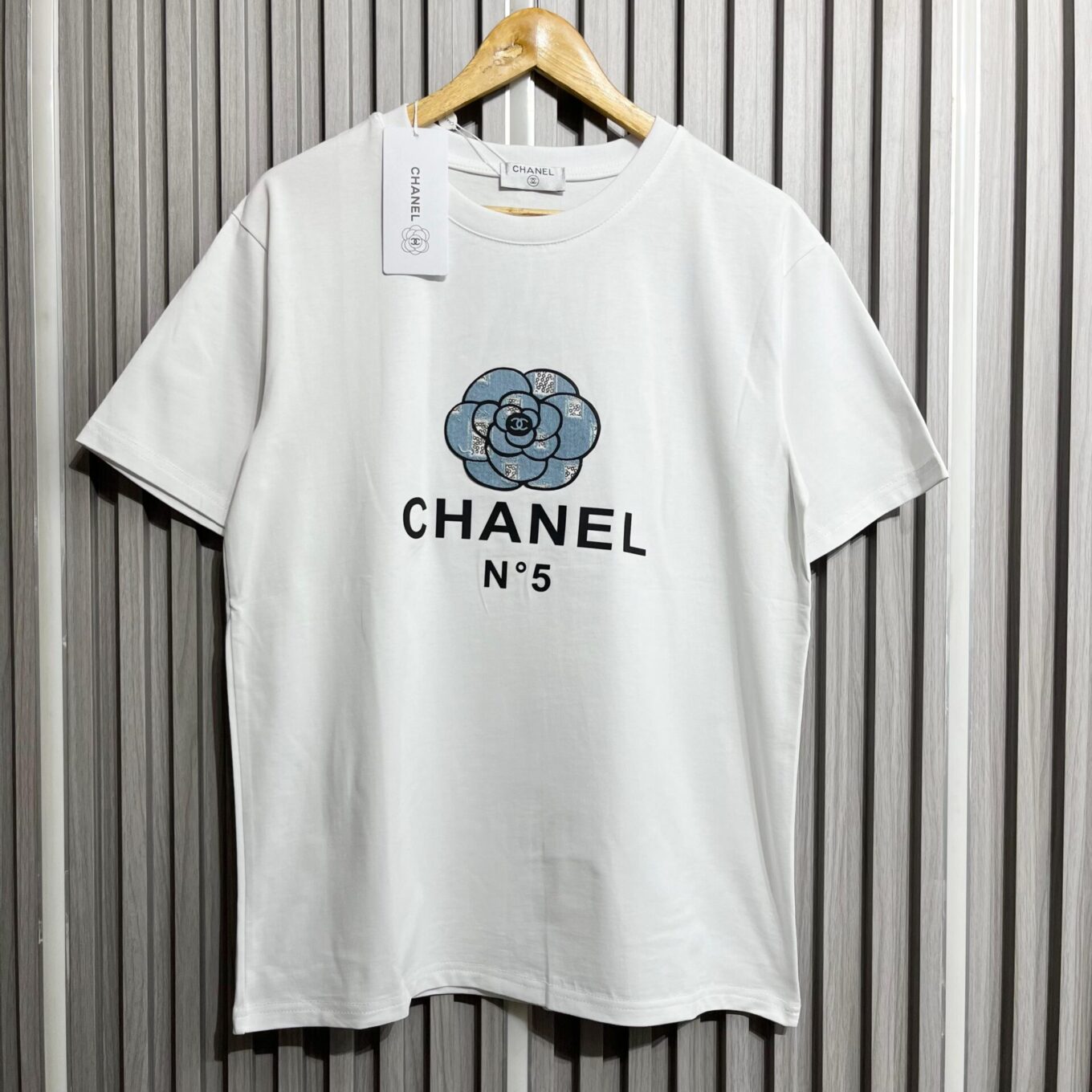 Chanel Flower White Oversized T-shirt  For Women