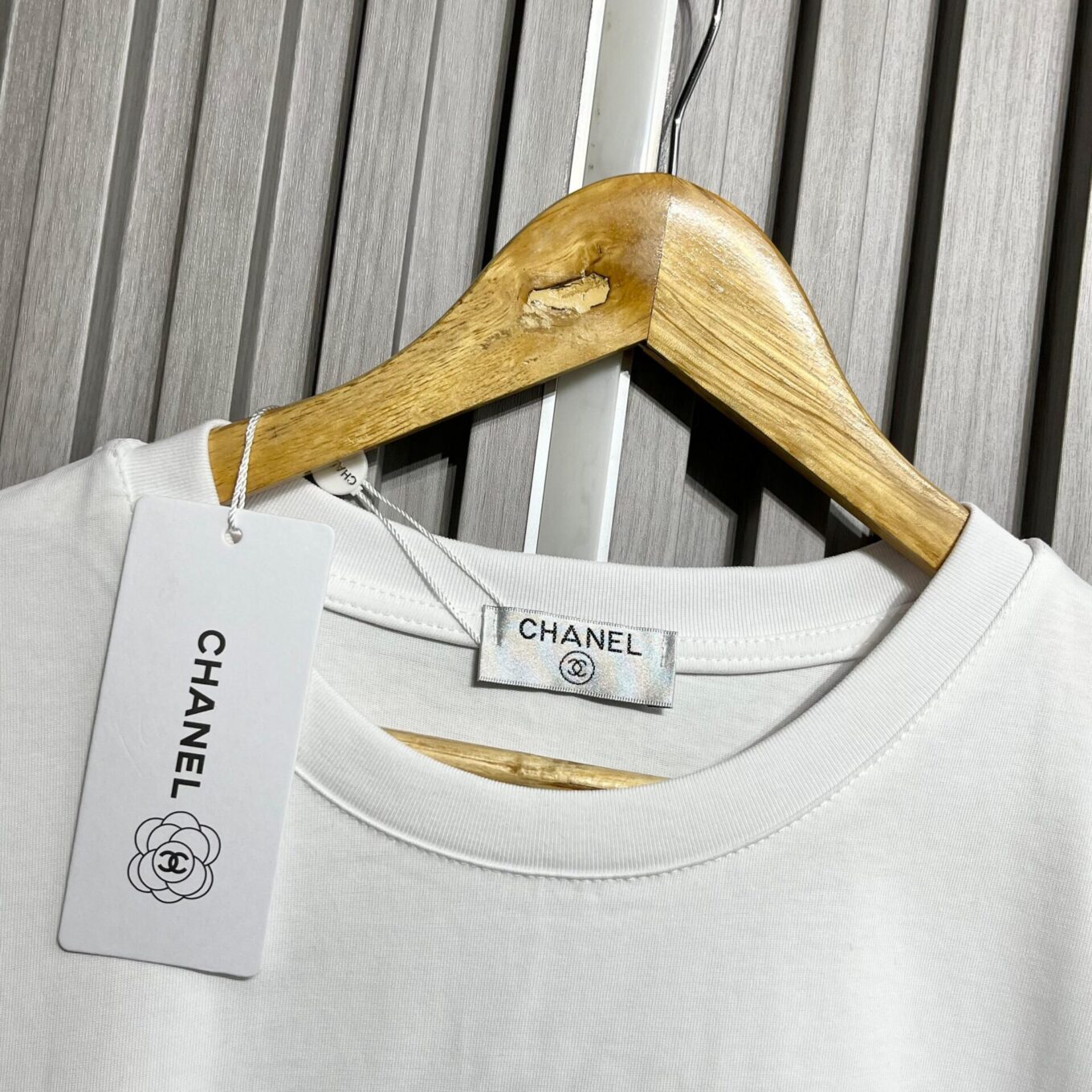 Chanel Flower White Oversized T-shirt  For Women