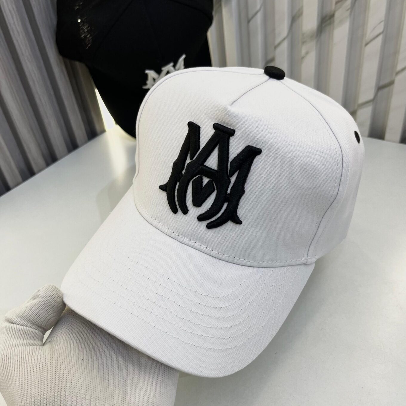 Amiri White Logo Baseball Cap