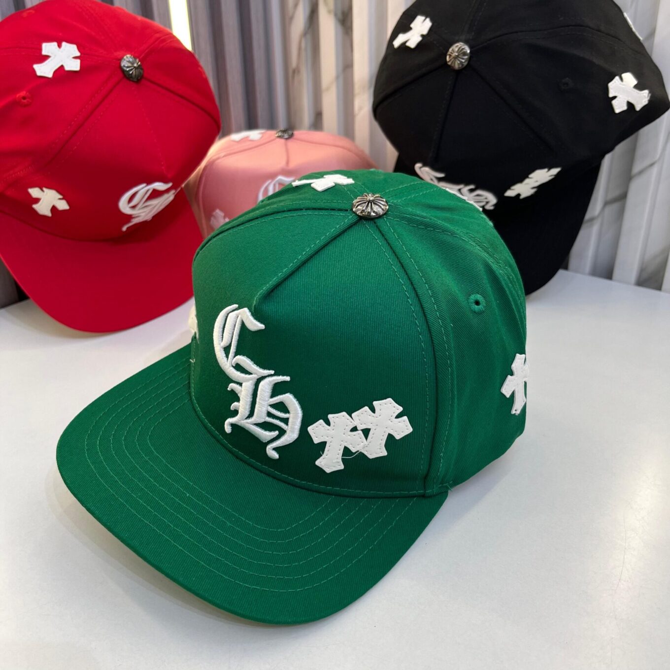 WhatsApp Image 2025-06-17 at 5.20.42 PM Chromeheart Green Baseball Cap