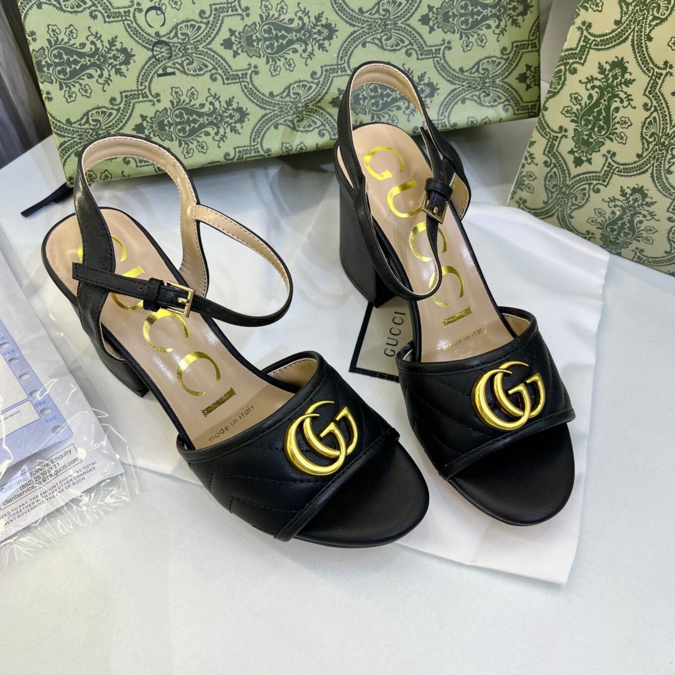 WhatsApp Image 2025-06-18 at 5.50.16 PM (1) Gucci Marmont Black Mid High Pump
