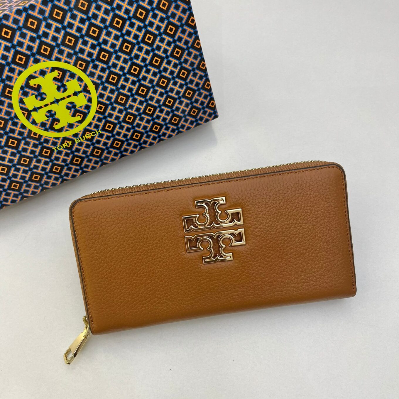 Tory Burch Britten Brown Premium Wallet