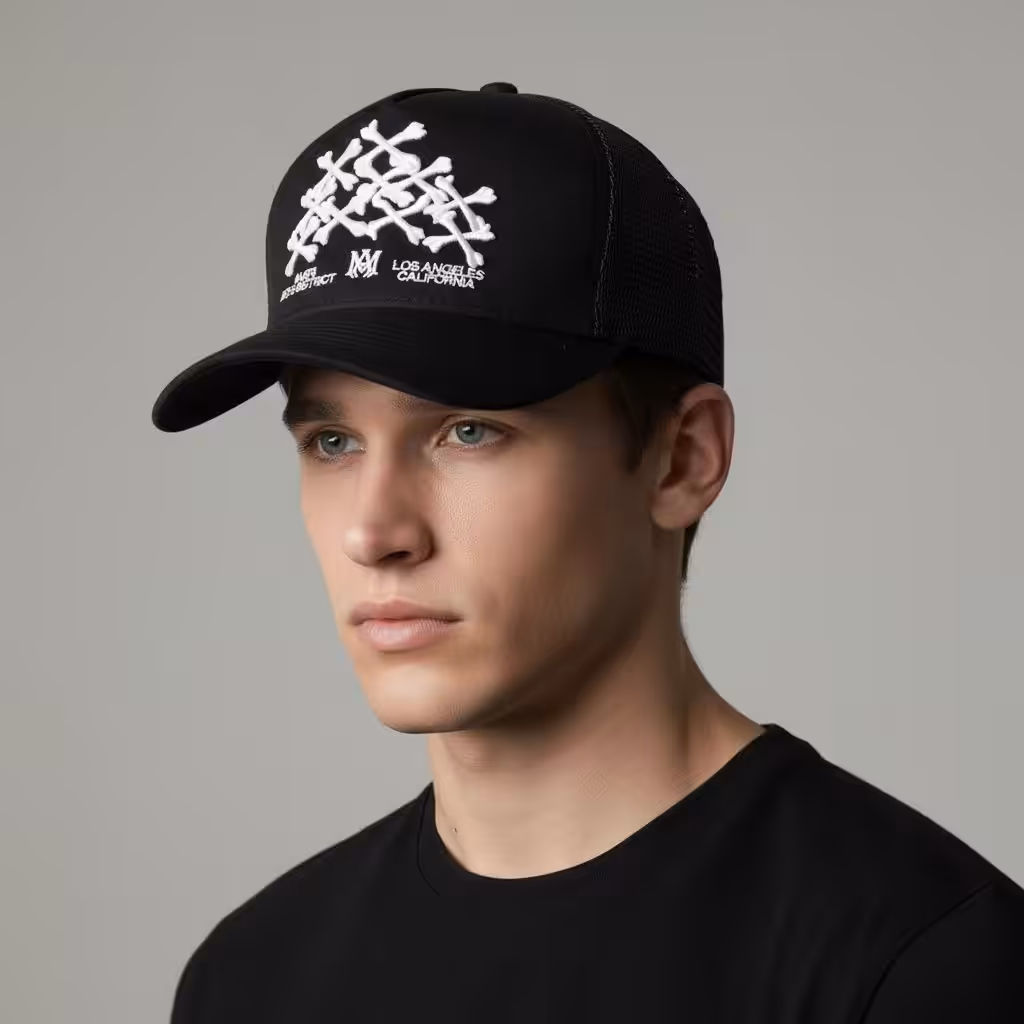 Amiri Black Bone Baseball Cap