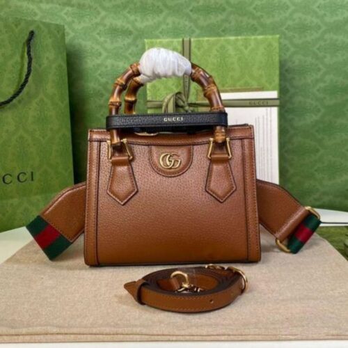 Gucci Diana Brown Premium Handbag (With Double Box)