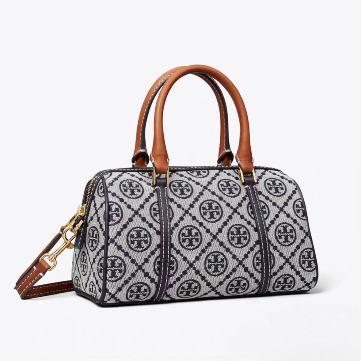 WhatsApp Image 2025-07-10 at 11.38.22 AM Tory Burch Jacquard Blue Boston Bag