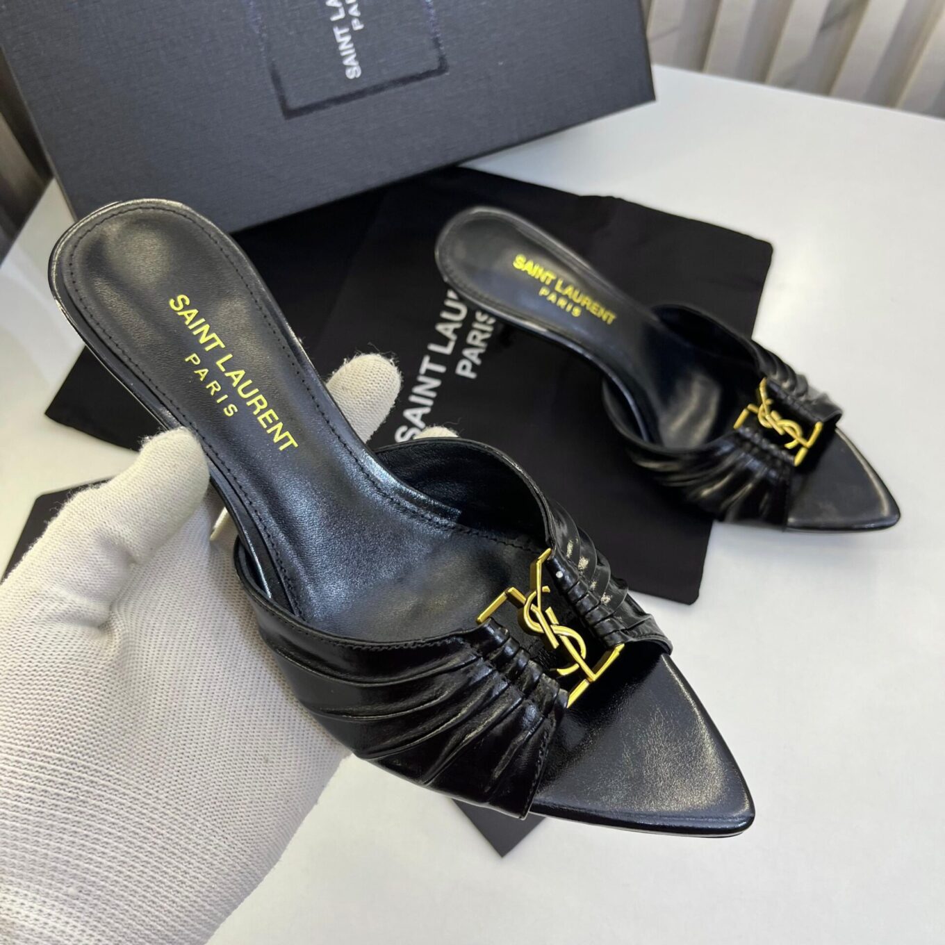 Ysl Babylone Black Mules