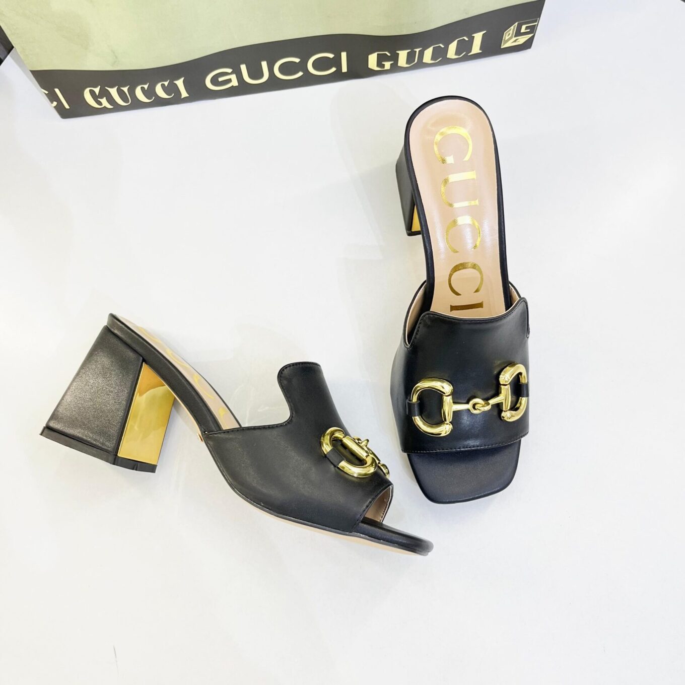 Gucci Alpha Horsebit Black Mules