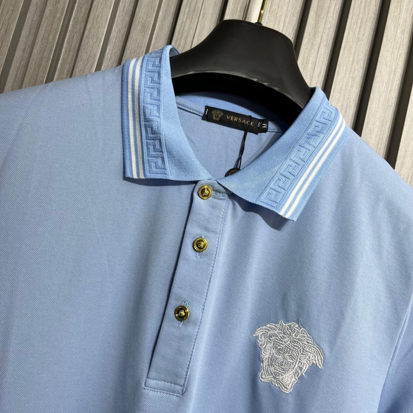 Versace Sky Blue Men's Polo tshirt