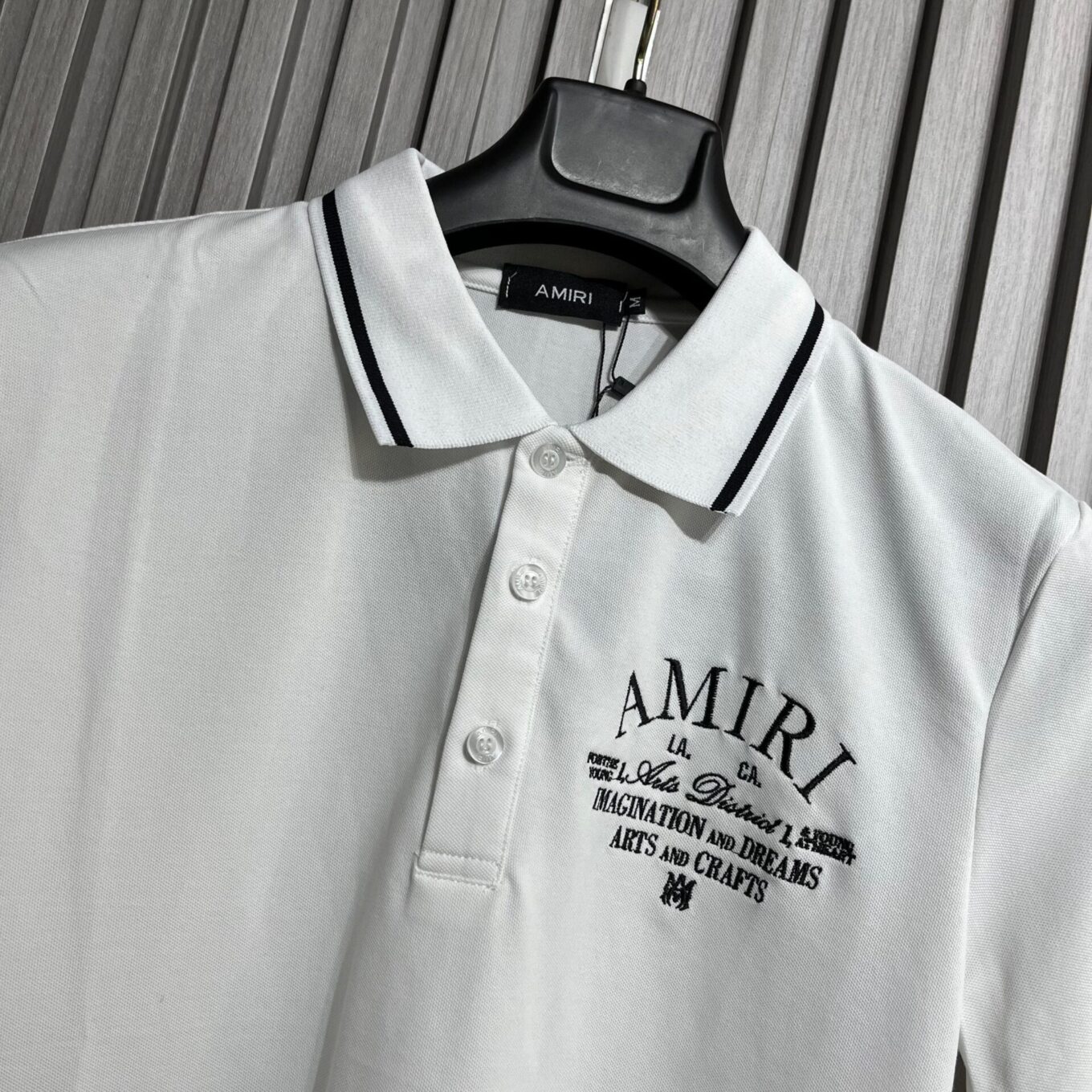Amiri Logo White Men's Polo Tshirt