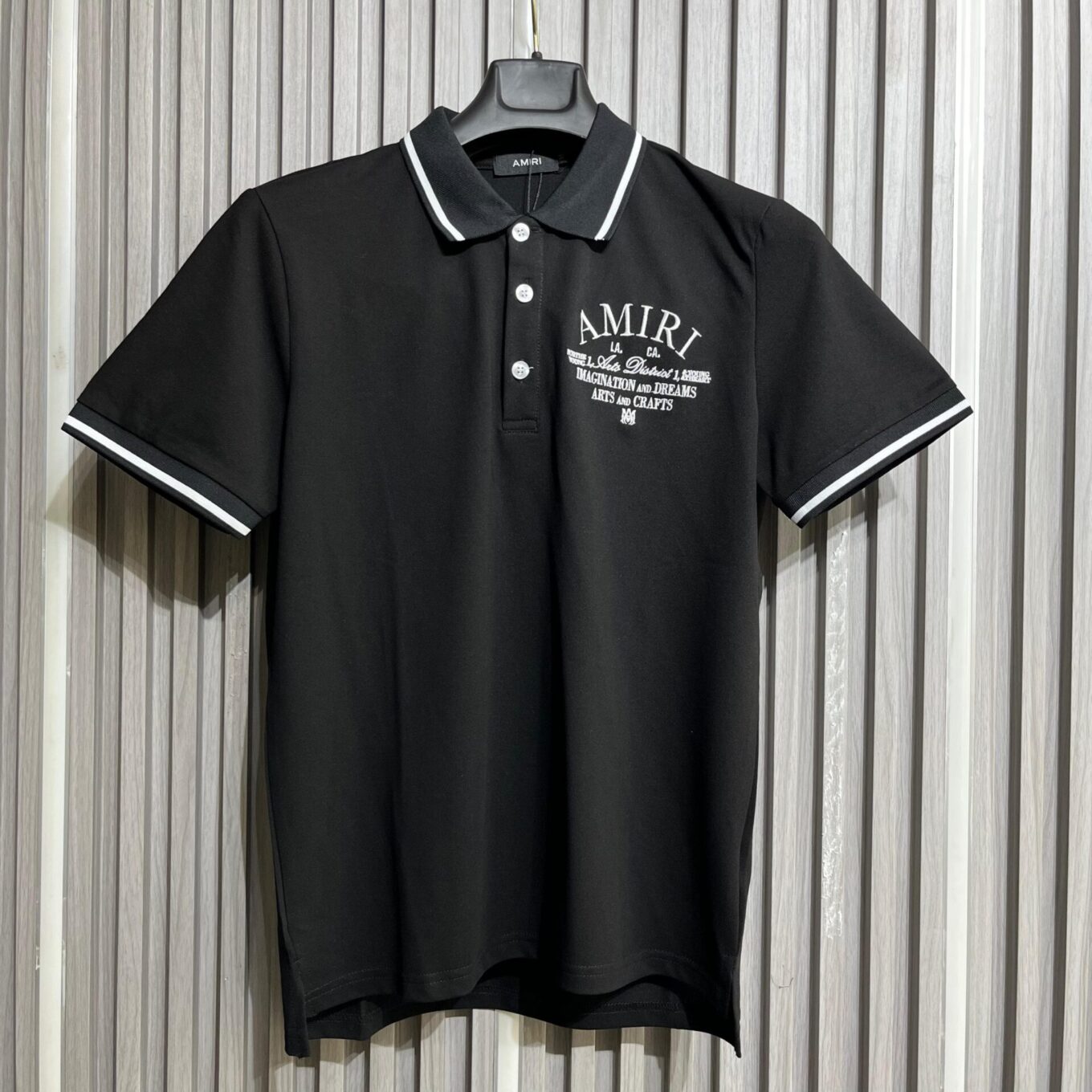 Amiri Logo Black Men's Polo Tshirt
