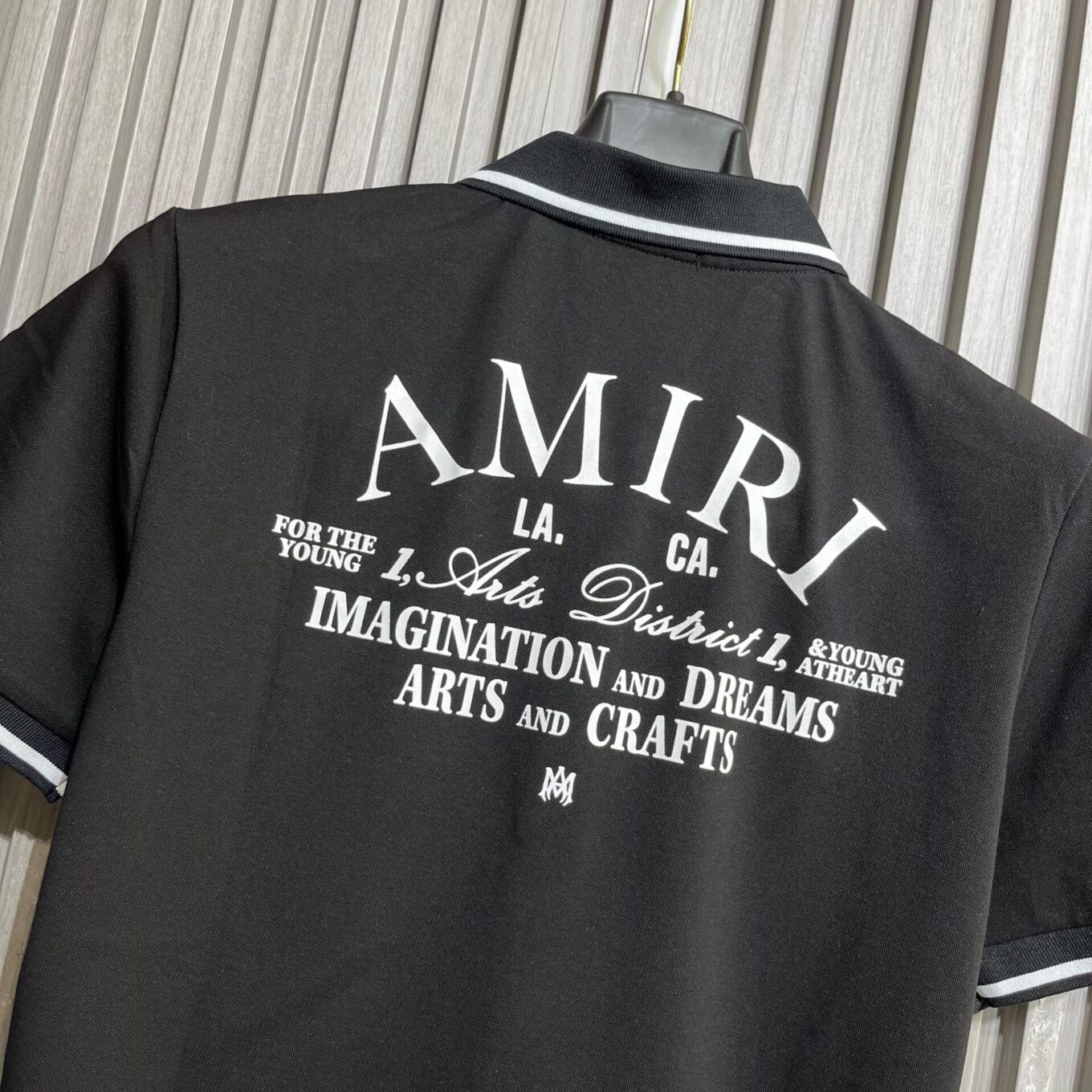 Amiri Logo Black Men's Polo Tshirt