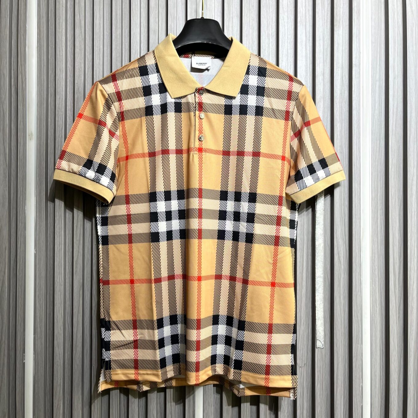 Burberry Stripe Design Brown Men’s Polo Tshirt