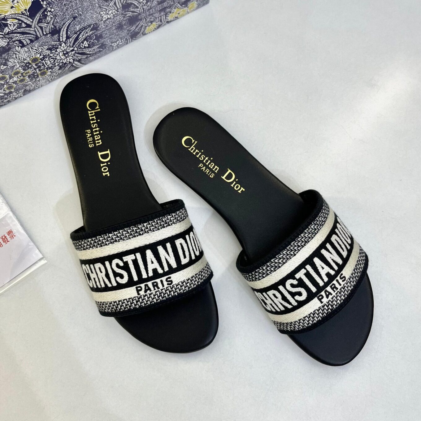 Christian Dior Black Slide