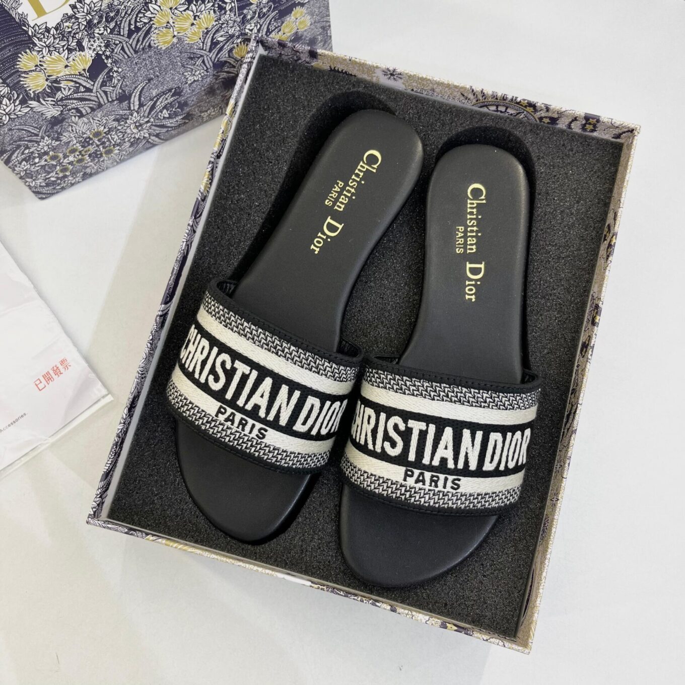 Christian Dior Black Slide