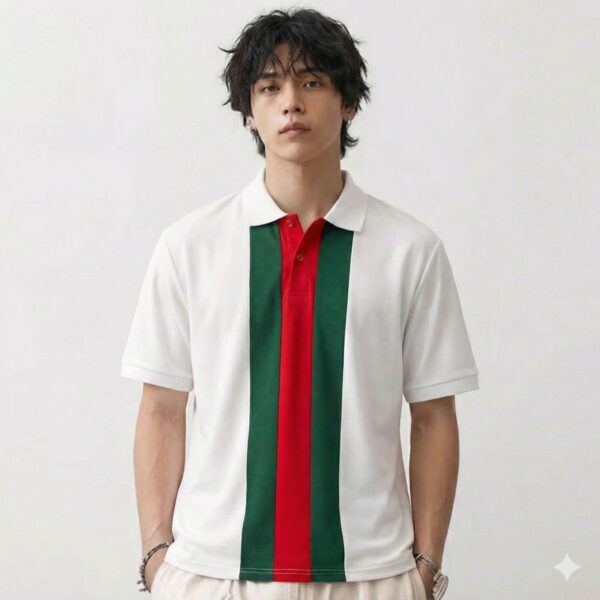 Gucci Web-Stripe White Men’s Polo Tshirt