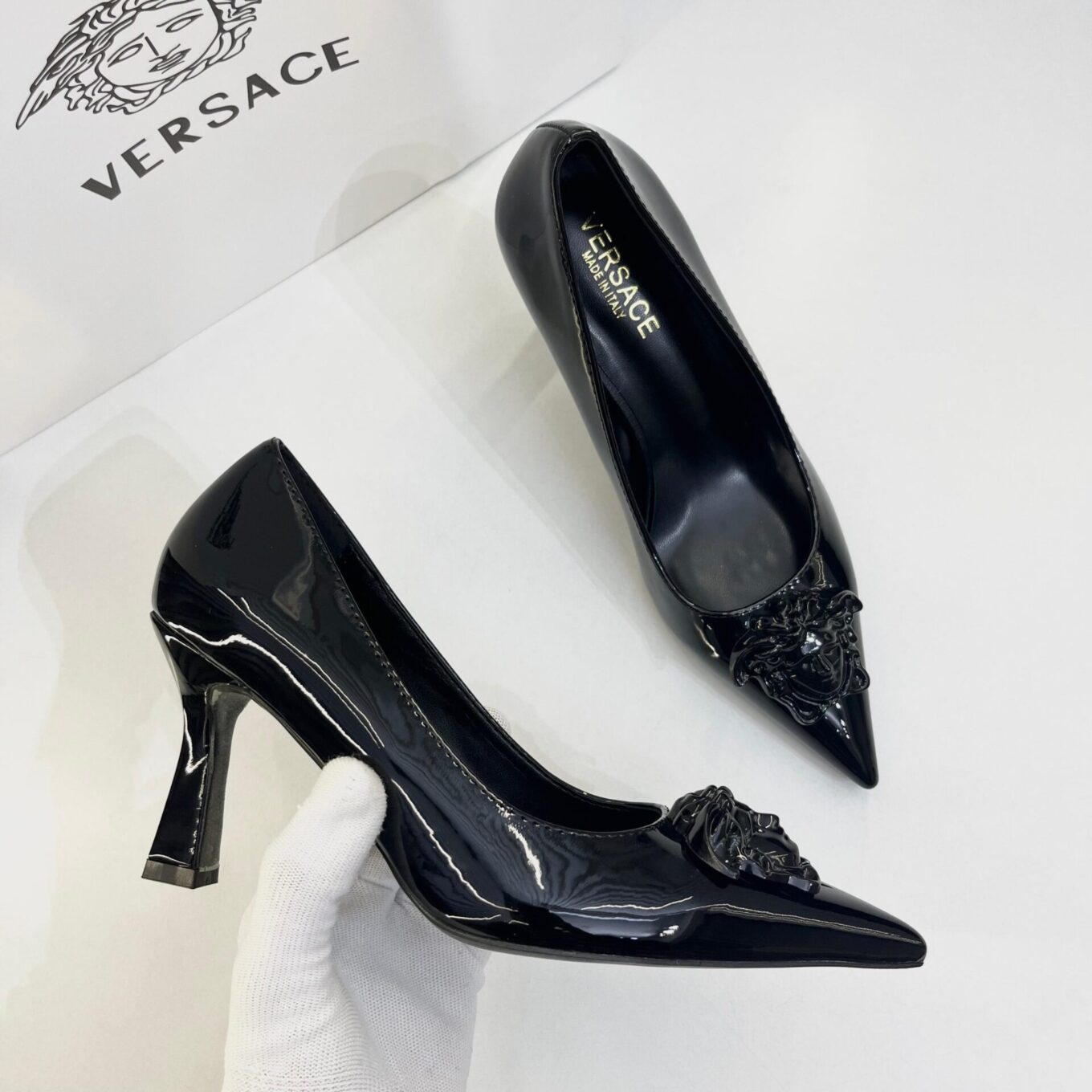 WhatsApp Image 2025-08-05 at 1.20.21 PM Versace La Medusa Black Pump