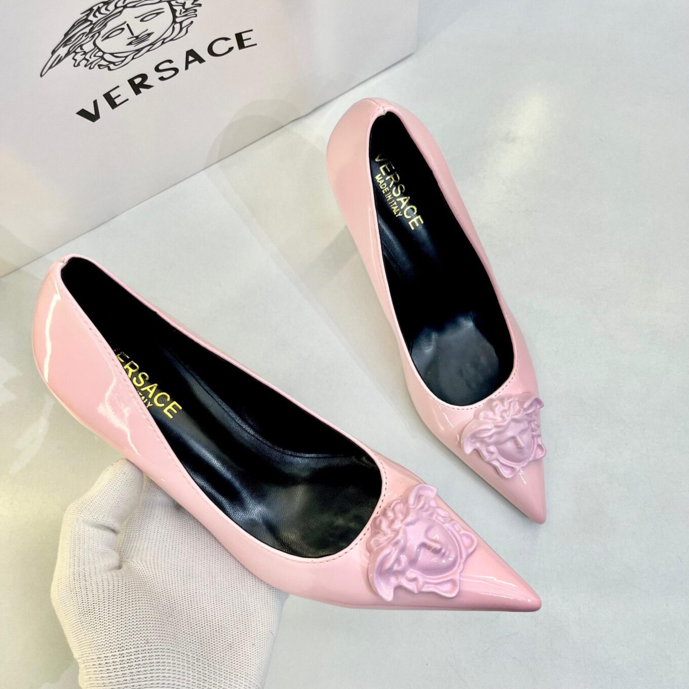 Versace La Medusa Pink Pump