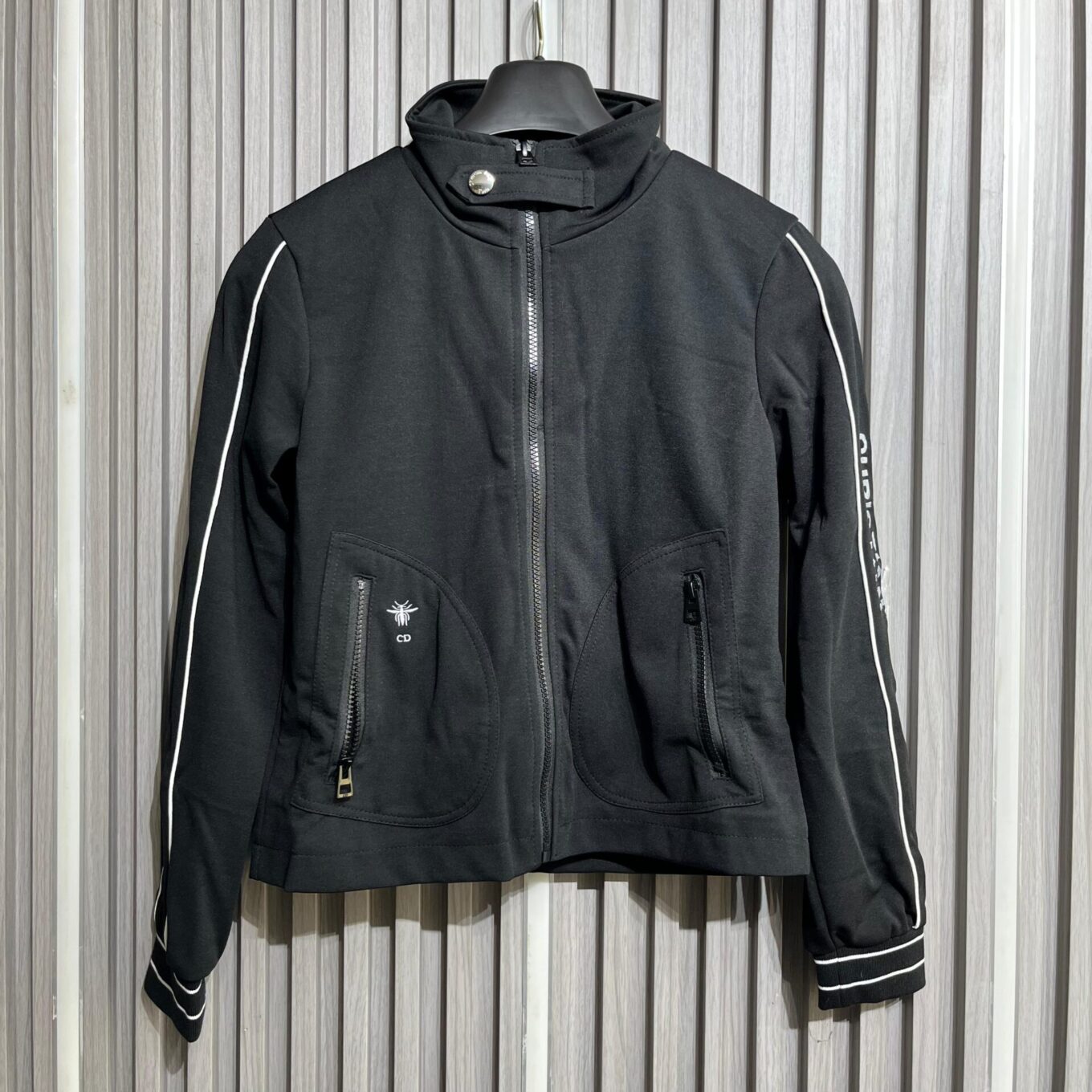 Christian Dior Women's Black Co-ord Set with White Piping