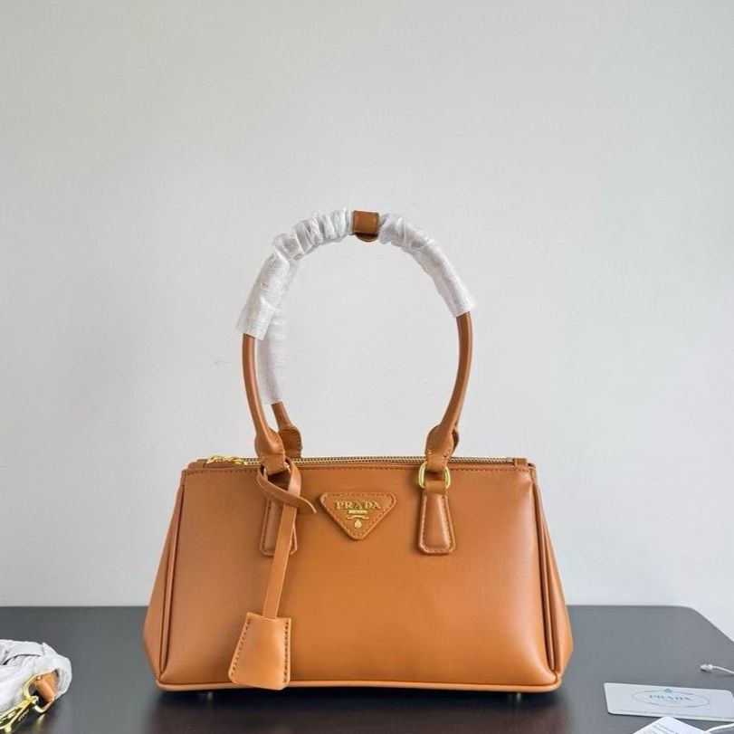 Prada Galleria Saffiano Brown Handbag (With Box)