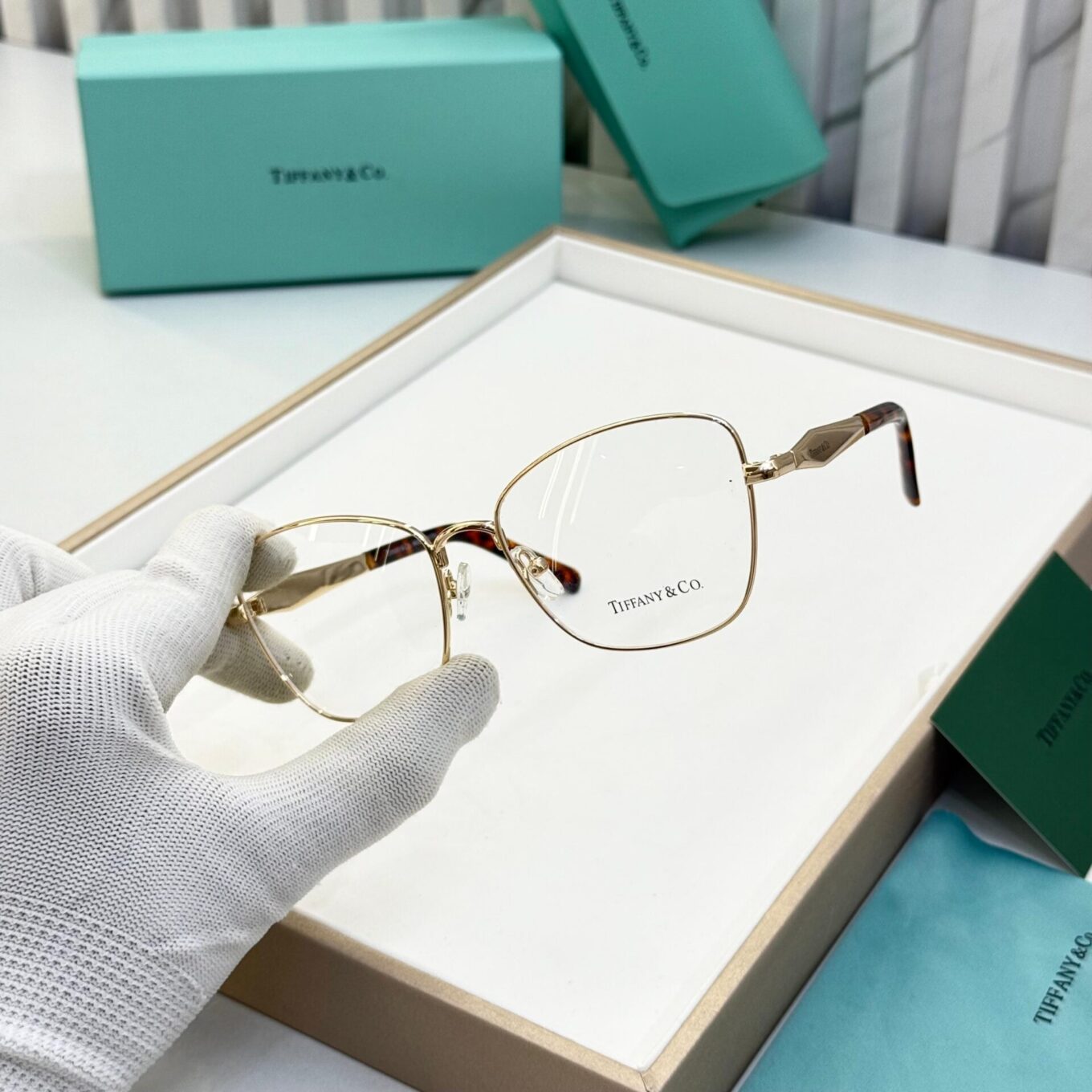 WhatsApp Image 2025-08-17 at 5.16.54 PM Tiffany & Co. Gold Leopard Print Women's Eyeglasses