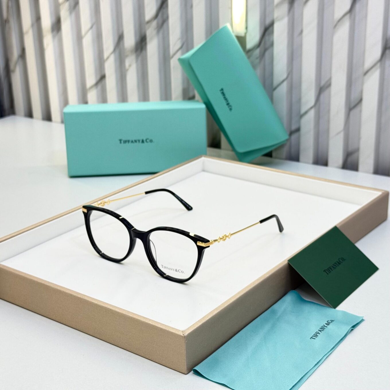 Tiffany & Co. Round Black Women's Eyeglasses