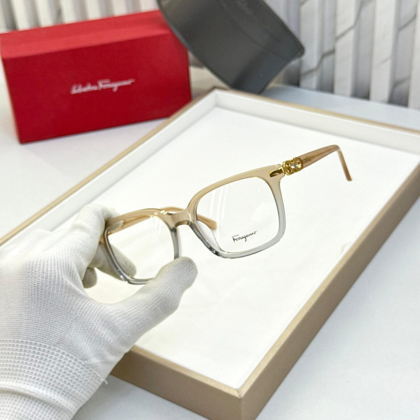 WhatsApp Image 2025-08-17 at 6.05.43 PM (1) Salvatore Ferragamo Square Unisex Eyeglasses