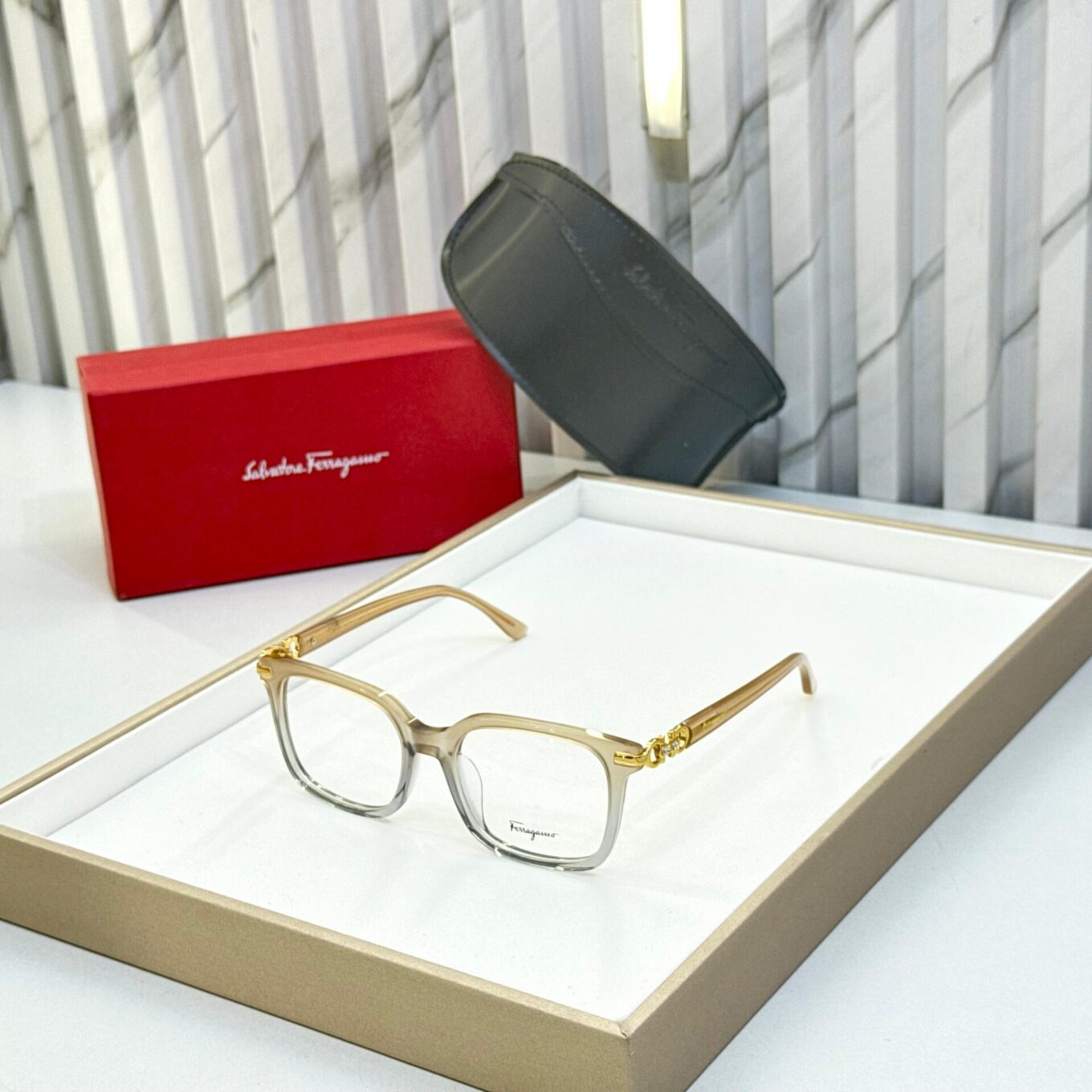 Salvatore Ferragamo Square Unisex Eyeglasses